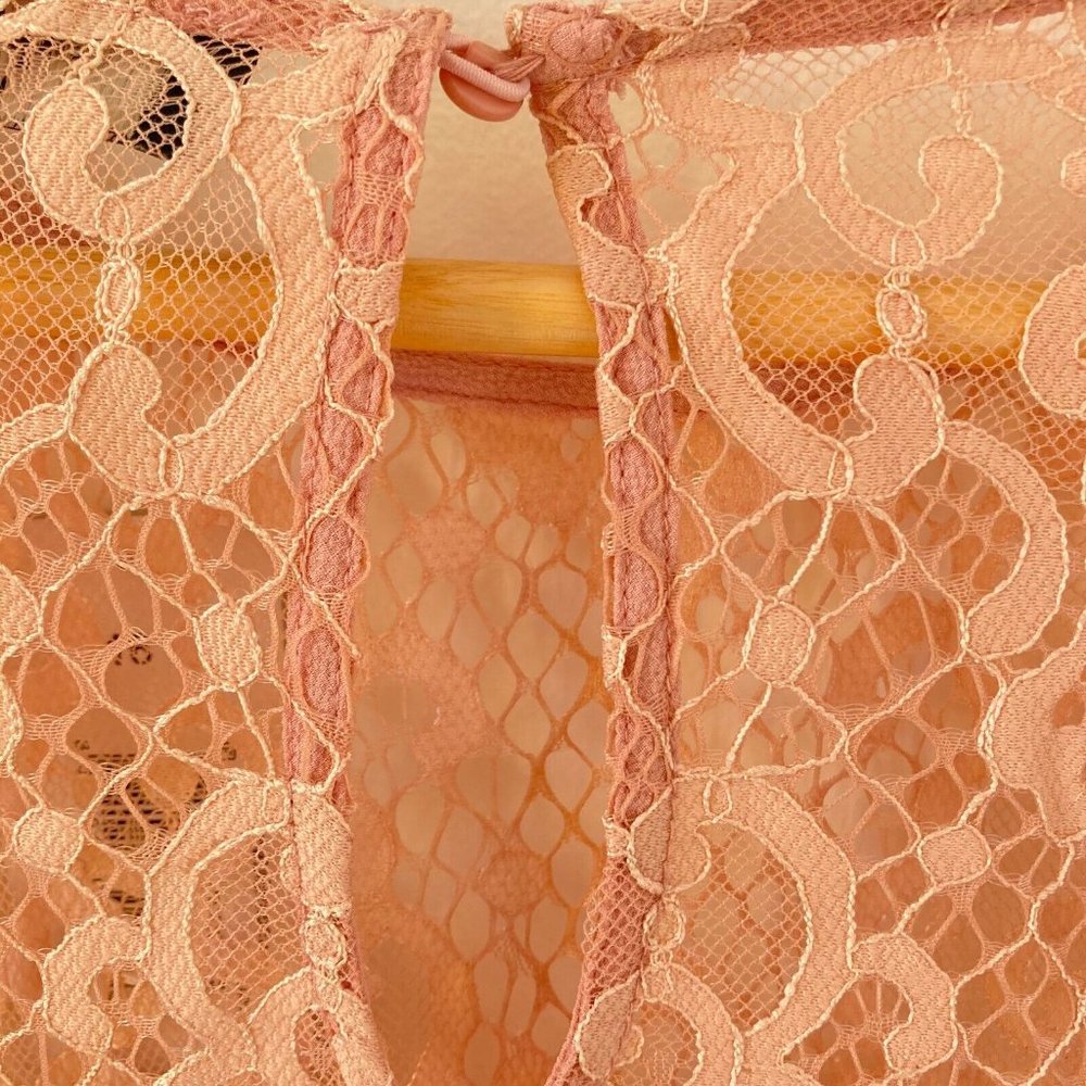 Papaya Women's Dusty Pink With Lace Detailing Long Sleeve Blouse Top Size UK 16 - Picture 4 of 12